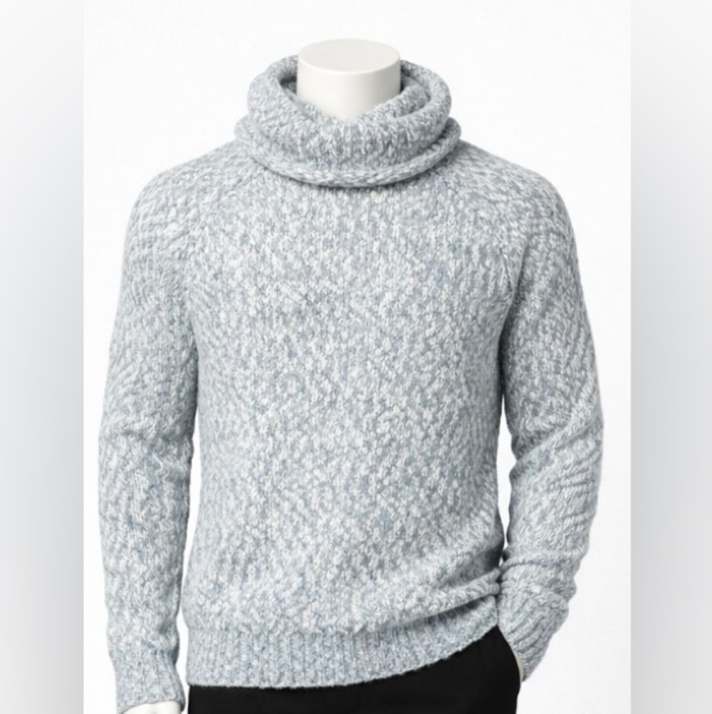 Buffalo David Bitton Textured Knit Sweater - White and Blue